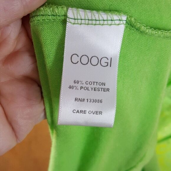 COOGI Womens Top Plus 1X Green Pullover Racerback Tank Graphic Relaxed Graphic - Picture 5 of 8